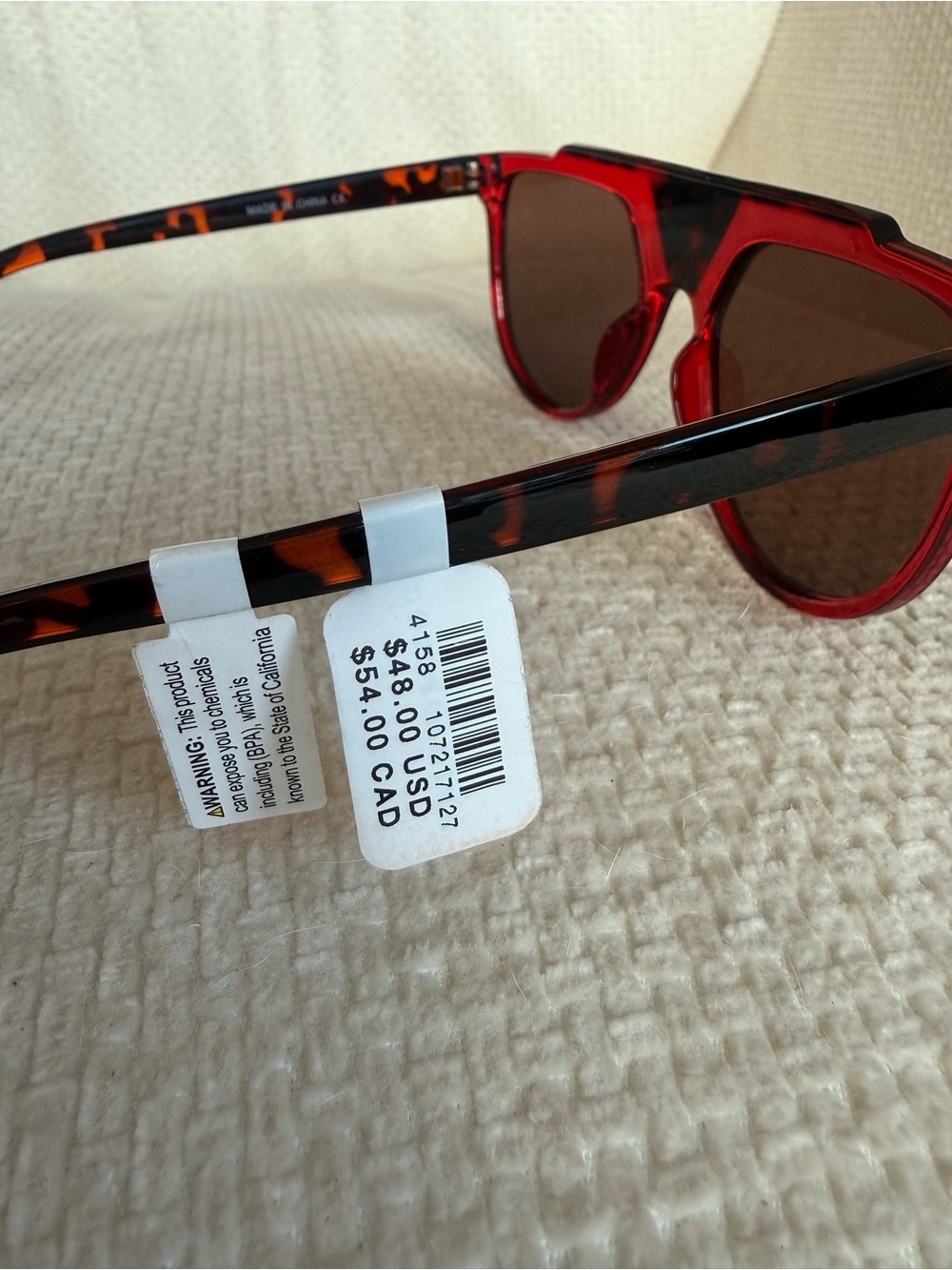 I-Sea Anthropologie Flat-Top Aviator Polarized Sunglasses Tortoiseshell - Picture 6 of 8